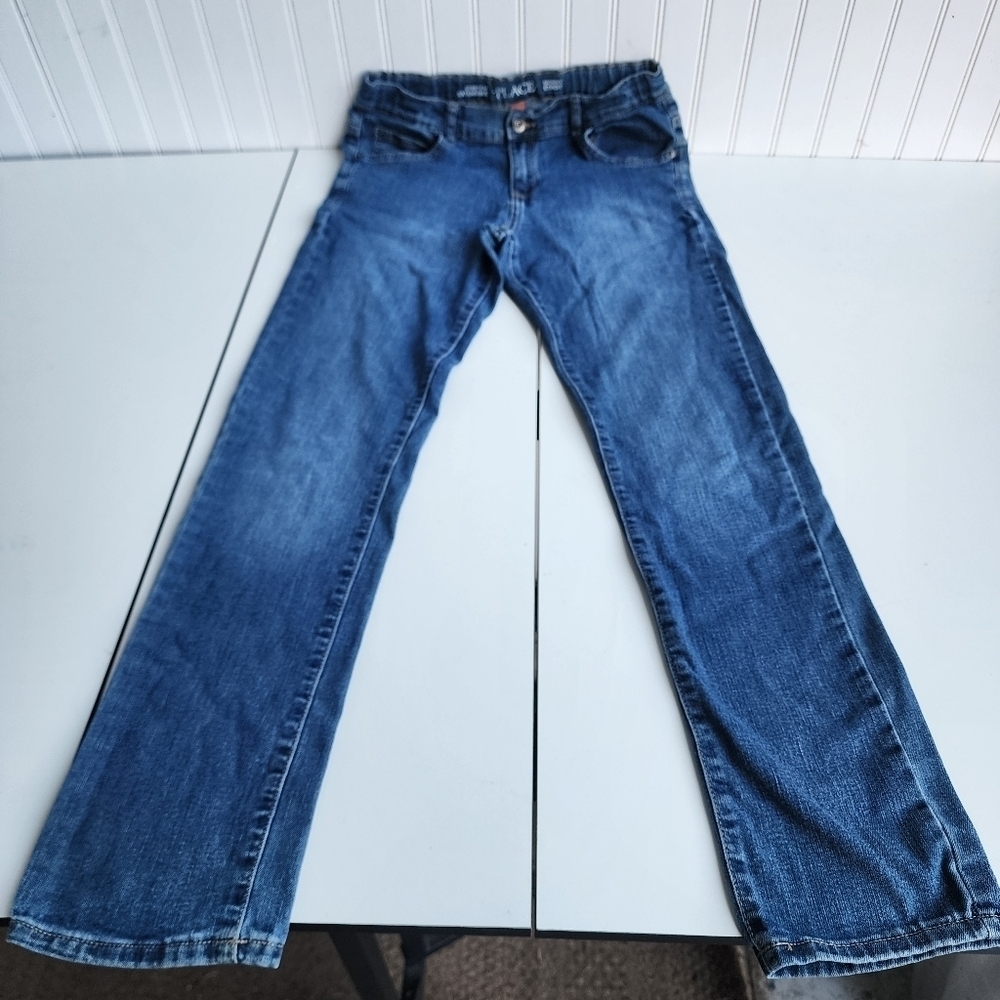 Childrens Place Jeans Boys 16 Blue Skinny Adjustable Waist Med Wash Denim